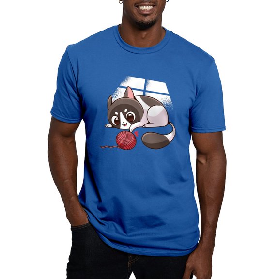CafePress - Cute Kawaii Cat T Shirt - Men's Fitted T-Shirt