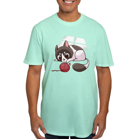 CafePress - Cute Kawaii Cat T Shirt - Men's Fitted T-Shirt