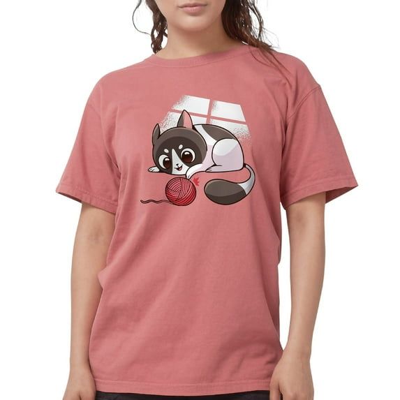 CafePress - Cute Kawaii Cat T Shirt - Womens Comfort Colors® Shirt