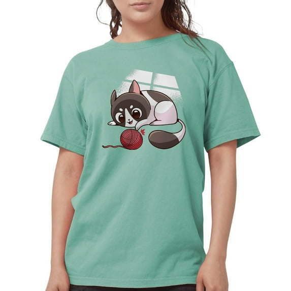 CafePress - Cute Kawaii Cat T Shirt - Womens Comfort Colors® Shirt