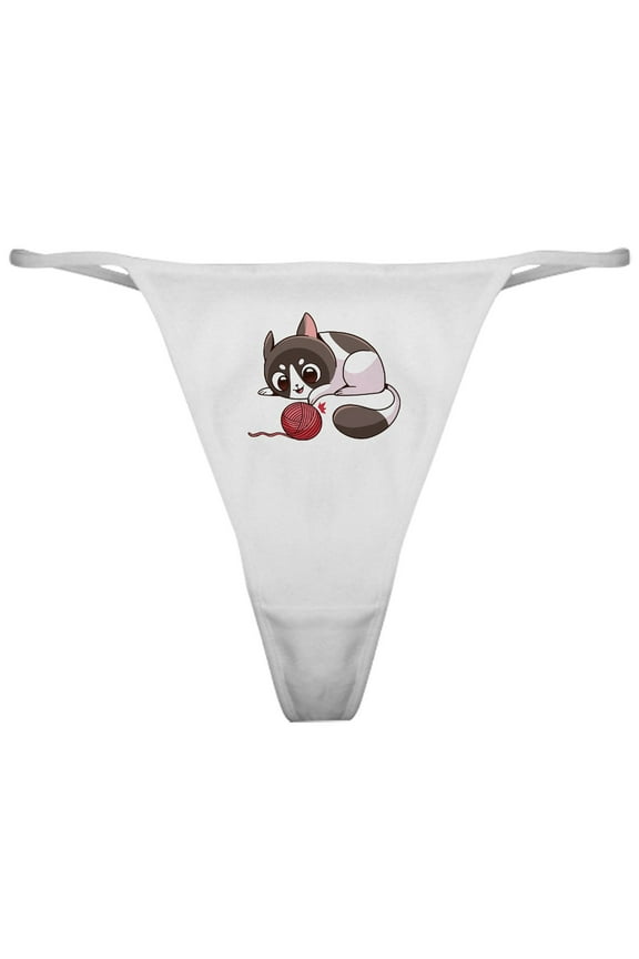 - Cute Kawaii Cat - Women's Novelty Thong Panties Underwear