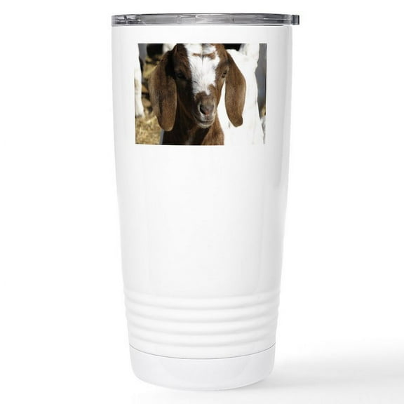 CafePress - Cute Kid Goat Stainless Steel Travel Mug - Insulated Stainless Steel Travel Tumbler 20 oz.