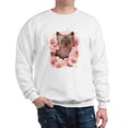 thumbnail image 1 of CafePress - Cute Kitten In Pink Roses Sweatshirt - Crew Neck Sweatshirt, 1 of 4