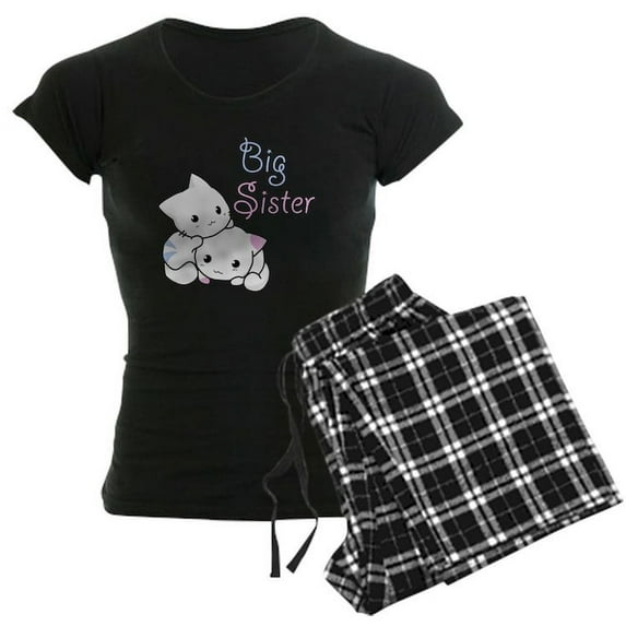 CafePress - Cute Kitty Big Sister - Women's Dark Pajamas
