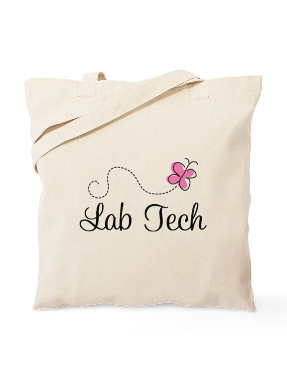 - Cute Lab Tech Tote Bag - Unisex Canvas Tote Bag, Beige, 1-Piece