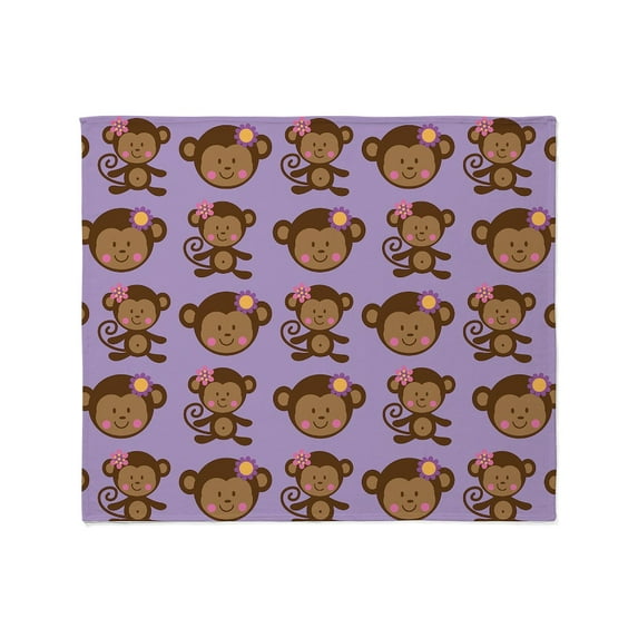 CafePress - Cute Monkey Lover Gift Throw Blanket - Soft Fleece Throw Blanket, 50"x60" for All Ages