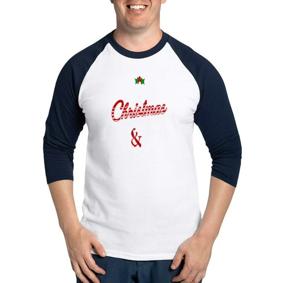 CafePress - Cute Our First Christmas As Mr. &A Baseball Jersey - Cotton Baseball Jersey, 3/4 Raglan Sleeve Shirt