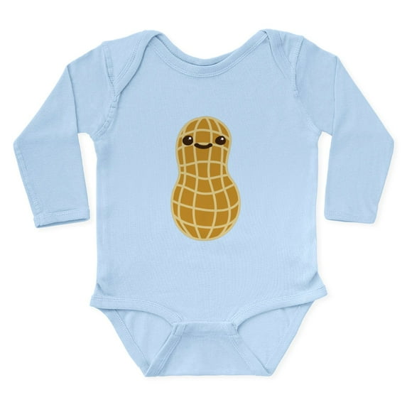 CafePress - Cute Peanut Body Suit - Long Sleeve Cotton Baby Bodysuit