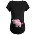 thumbnail image 1 of CafePress - Cute Pink Baby Girl Elephant Maternity Dark T Shir - Maternity Dark T-Shirt, 1 of 3