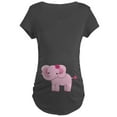 thumbnail image 1 of CafePress - Cute Pink Baby Girl Elephant Maternity Dark T Shir - Maternity Dark T-Shirt, 1 of 3