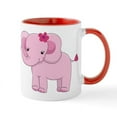 thumbnail image 1 of CafePress - Cute Pink Baby Girl Elephant Mug - 11 oz Ceramic Mug - Novelty Coffee Tea Cup, 1 of 4