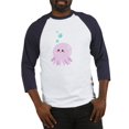 thumbnail image 1 of CafePress - Cute Pink Octopus Baseball Jersey - Cotton Baseball Jersey, 3/4 Raglan Sleeve Shirt, 1 of 4