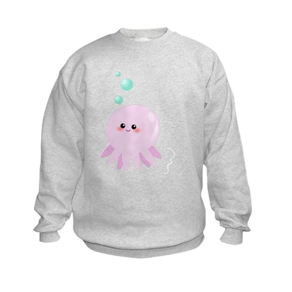 CafePress - Cute Pink Octopus Sweatshirt - Kids Sweatshirt, Youth Crew Neck Sweatshirt