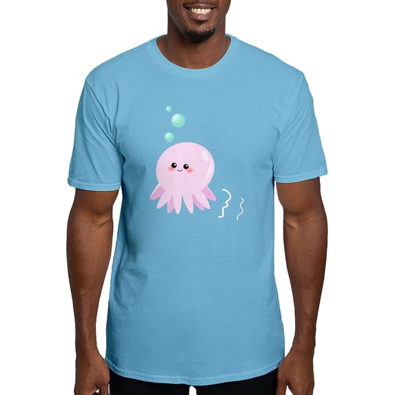 CafePress - Cute Pink Octopus T Shirt - Fitted T-Shirt, Vintage Fit Soft Cotton Tee