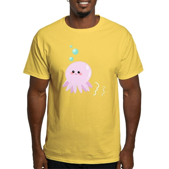 CafePress - Cute Pink Octopus T Shirt - Men's Classic Graphic T-Shirt