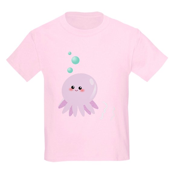 CafePress - Cute Pink Octopus T Shirt - Light T-Shirt Kids XS-XL