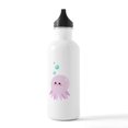 thumbnail image 1 of CafePress - Cute Pink Octopus Water Bottle - Stainless Steel Water Bottle, Sports Bottle, 1.0L, 1 of 5