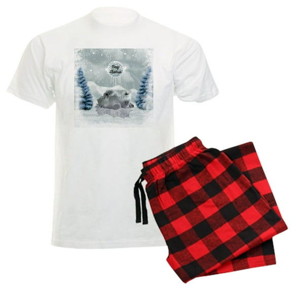 CafePress - Cute Polar Bear Baby Pajamas - Men's Light Loose Fit Cotton Pajama Set