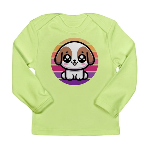 CafePress - Cute Puppy Dog Retro Sunset Long Sleeve T Shirt - Long Sleeve Infant T-Shirt
