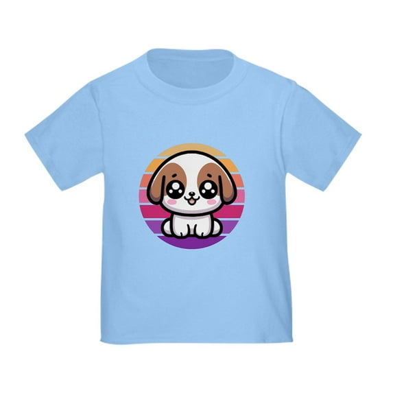 CafePress - Cute Puppy Dog Retro Sunset T Shirt - Cute Toddler T-Shirt, 100% Cotton