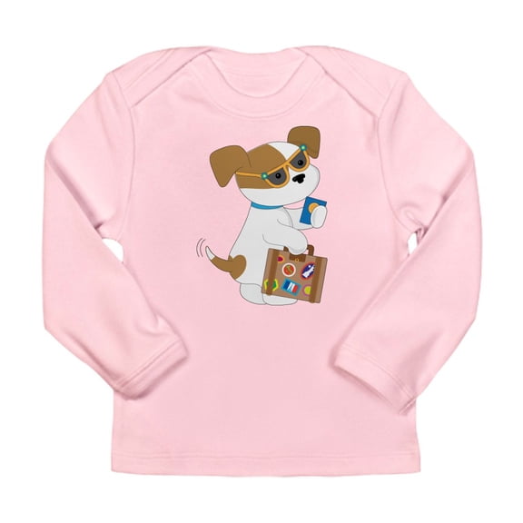 CafePress - Cute Puppy Travel Long Sleeve Infant T Shirt - Long Sleeve Infant T-Shirt