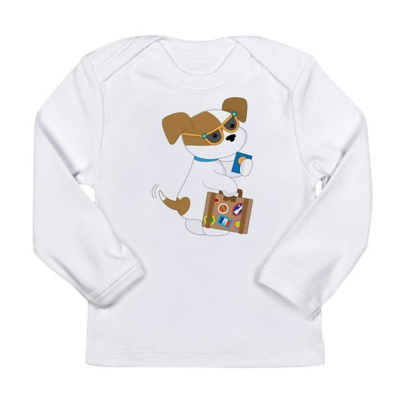 CafePress - Cute Puppy Travel Long Sleeve Infant T Shirt - Long Sleeve Infant T-Shirt