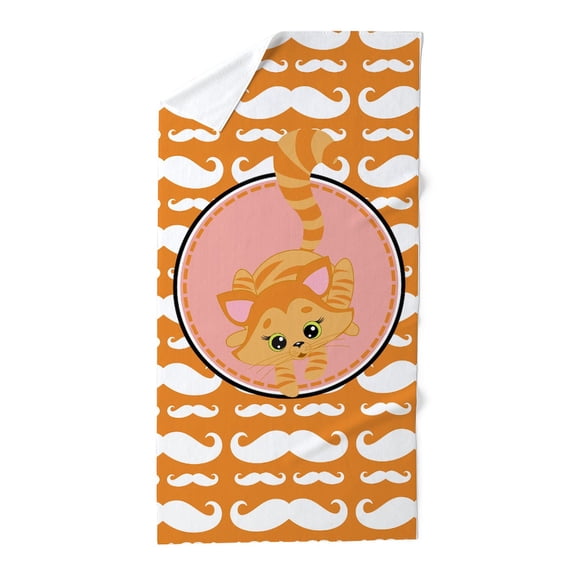 CafePress - Cute Ragdoll Cat Mustache - Large Beach Towel, Soft 30"x60" Towel with Unique Design