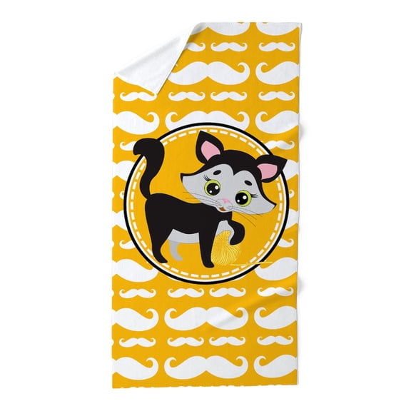 CafePress - Cute Ragdoll Cat Mustache - Large Beach Towel, Soft 30"x60" Towel with Unique Design