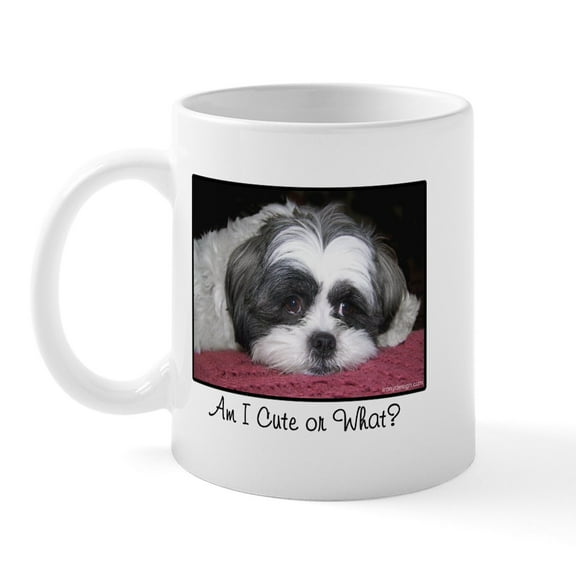 CafePress - Cute Shih Tzu Dog Mug - 11 oz Ceramic Mug - Novelty Coffee Tea Cup