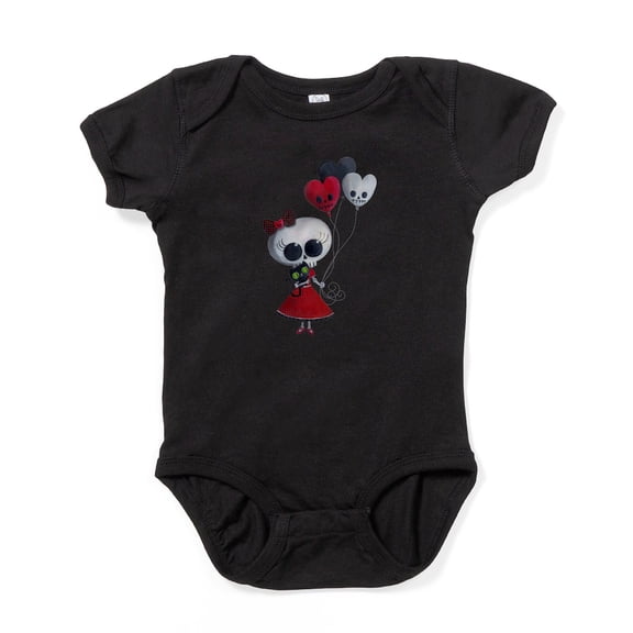 CafePress - Cute Skeleton Girl With Spooky Balloons Baby Bodys - Cute Infant Bodysuit Baby Romper - Size Newborn - 24 Months