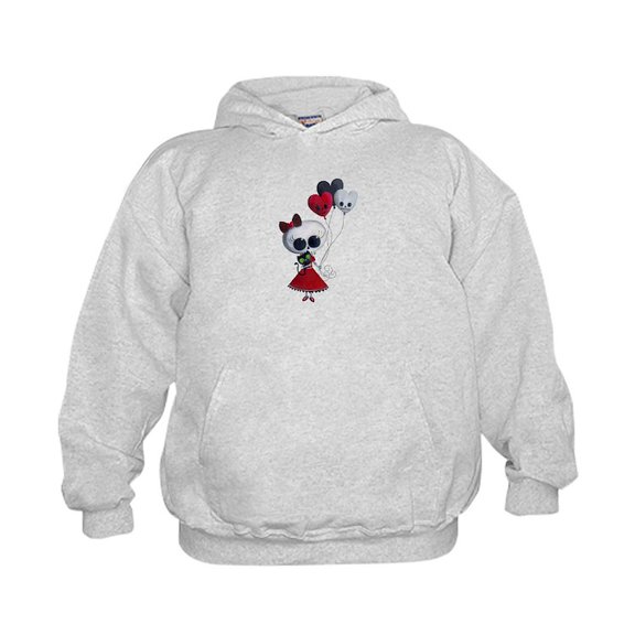 CafePress - Cute Skeleton Girl With Spooky Balloons Hoodie - Kids Hooded Sweatshirt, Classic Hoodie
