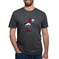 thumbnail image 1 of CafePress - Cute Skeleton Girl With Spooky Balloons Men's Delu - Mens Tri-blend T-Shirt, 1 of 4