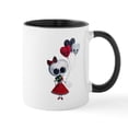 thumbnail image 1 of CafePress - Cute Skeleton Girl With Spooky Balloons Mugs - 11 oz Ceramic Mug - Novelty Coffee Tea Cup, 1 of 4