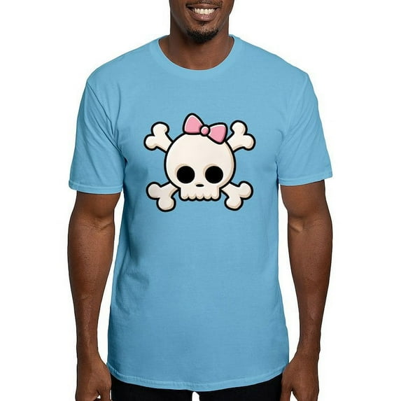 CafePress - Cute Skull Girl Fitted T Shirt - Fitted T-Shirt, Vintage Fit Soft Cotton Tee