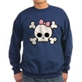 thumbnail image 1 of CafePress - Cute Skull Girl Sweatshirt (Dark) - Classic Crew Neck Sweatshirt, 1 of 4