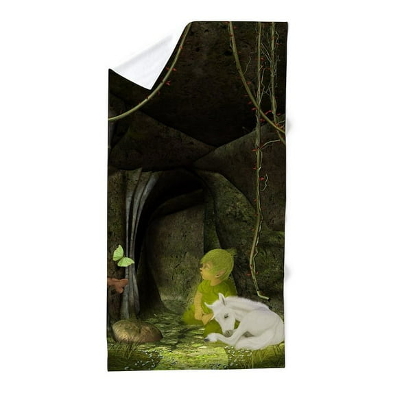 CafePress - Cute Sleeping Unicorn Foal - Large Beach Towel, Soft 30"x60" Towel with Unique Design
