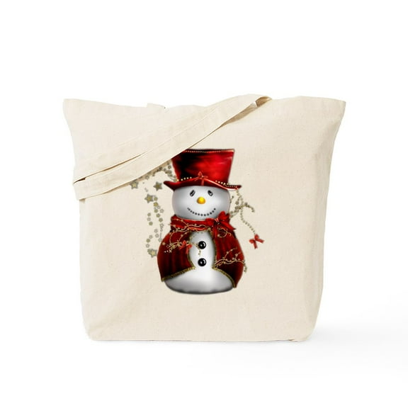 CafePress - Cute Snowman In Red Velvet Tote Bag - Unisex Canvas Tote Bag, Beige, 1-Piece