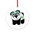thumbnail image 1 of CafePress - Cute St. Patty's Day Irish Panda Bear Ornament (Ro -  Round Wood Ornament 4", 1 of 2