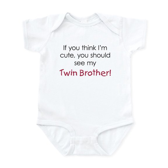 CafePress - Cute Twin Brother Infant Bodysuit - Baby Light Bodysuit, Size Newborn - 24 Months