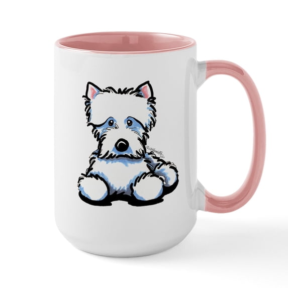 CafePress - Cute Westie Large Mug - 15 oz Ceramic Large White Novelty Mug