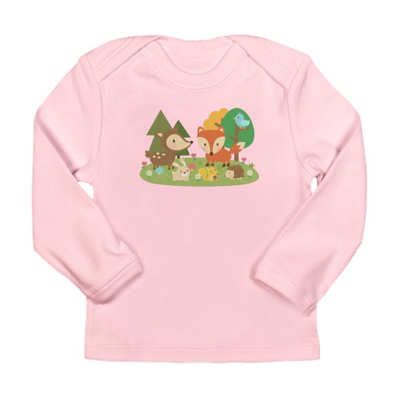 CafePress - Cute Woodland Animal Theme For Kids Long Sleeve T - Long Sleeve Infant T-Shirt