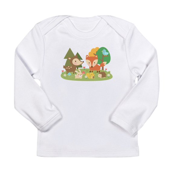 CafePress - Cute Woodland Animal Theme For Kids Long Sleeve T - Long Sleeve Infant T-Shirt