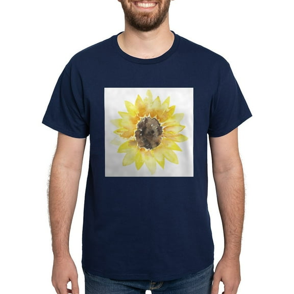 CafePress - Cute Yellow Sunflower T Shirt - Men's Classic Graphic Cotton T-Shirt
