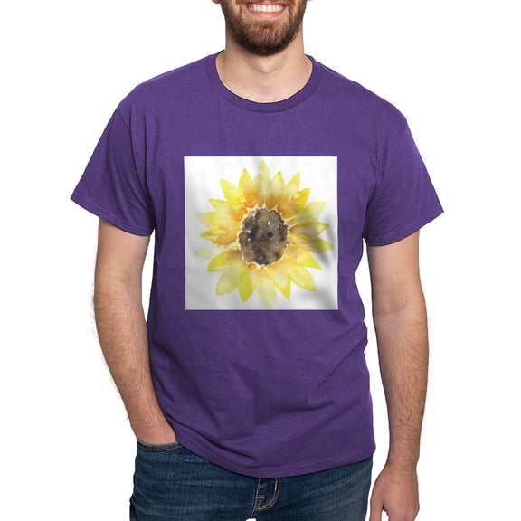 CafePress - Cute Yellow Sunflower T Shirt - Men's Classic Graphic Cotton T-Shirt