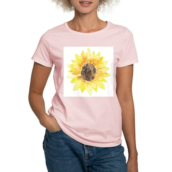 CafePress - Cute Yellow Sunflower T Shirt - Women's Classic T-Shirt