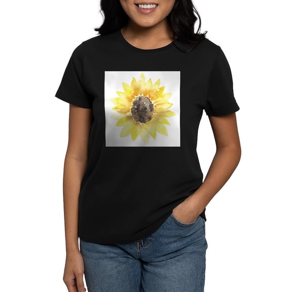 CafePress - Cute Yellow Sunflower T Shirt - Women's Traditional Fit Dark T-Shirt