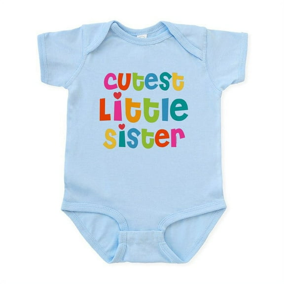 CafePress - Cutest Little Sister Infant Bodysuit - Baby Light Bodysuit, Size Newborn - 24 Months