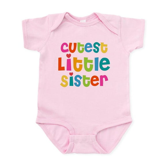 CafePress - Cutest Little Sister Infant Bodysuit - Baby Light Bodysuit, Size Newborn - 24 Months