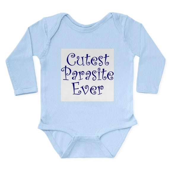 CafePress - Cutest Parasite Copy Body Suit - Long Sleeve Cotton Baby Bodysuit