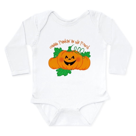 CafePress - Cutest Punkin' In The Long Sleeve Infant Body - Long Sleeve Cotton Baby Bodysuit